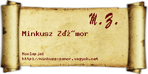 Minkusz Zámor névjegykártya